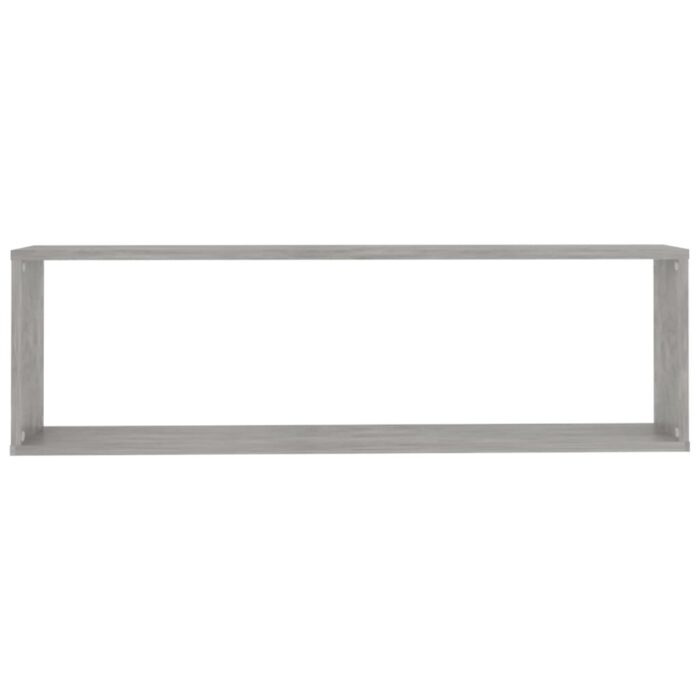 Étagères cube murales 4 pcs gris béton bois d'ingénierie – Image 5