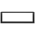 Étagères cube murales 2pcs Noir 80x15x26,5cm bois d'ingénierie – Image 5