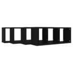 Étagères murales cube 4 pcs Noir 60x15x23 cm Bois d’ingénierie – Image 5