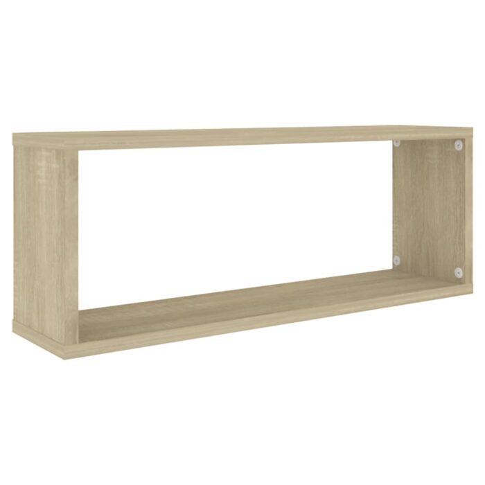 Étagères murales cube 6 pcs Chêne sonoma Bois d’ingénierie – Image 2