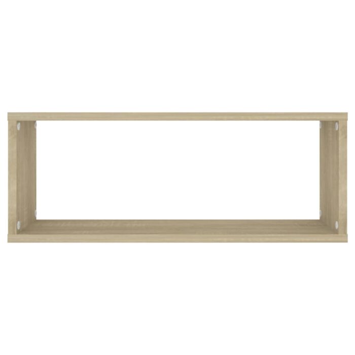 Étagères murales cube 6 pcs Chêne sonoma Bois d’ingénierie – Image 3