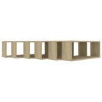 Étagères murales cube 6 pcs Chêne sonoma Bois d’ingénierie – Image 5