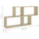 Étagère murale Chêne sonoma 100x18x53 cm Bois d’ingénierie – Image 4