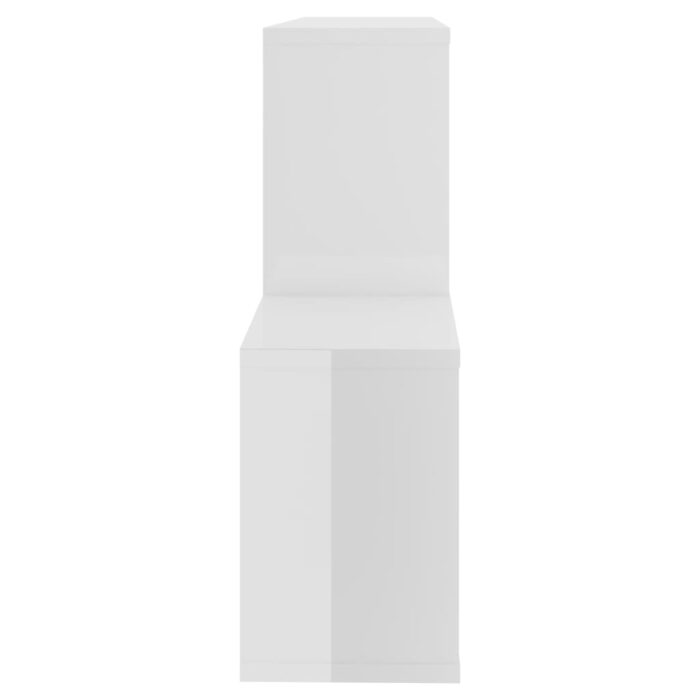 Étagère murale Blanc brillant 100x18x53 cm Bois d’ingénierie – Image 3