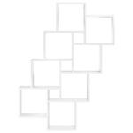 Étagère murale cube Blanc 90x15x119 cm Bois d’ingénierie – Image 2