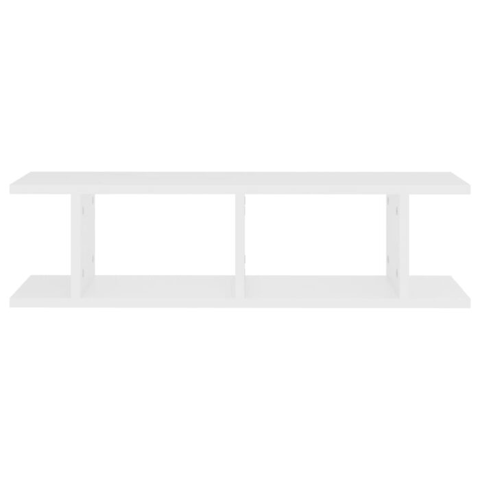 Étagères murales 2 pcs Blanc 75x18x20 cm bois d'ingénierie – Image 3
