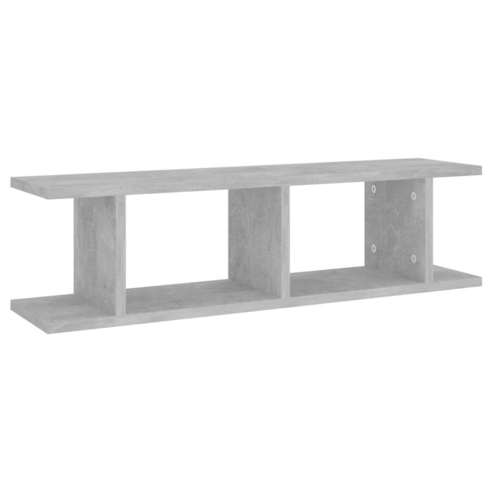 Étagères murales 2 pcs Gris béton 75x18x20 cm bois d'ingénierie – Image 2