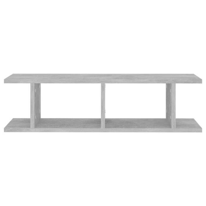 Étagères murales 2 pcs Gris béton 75x18x20 cm bois d'ingénierie – Image 3