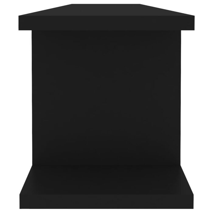 Étagères murales 2 pcs Noir 90x18x20 cm bois d'ingénierie – Image 4
