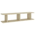 Étagères murales 2pcs Chêne sonoma 90x18x20cm bois d'ingénierie – Image 2