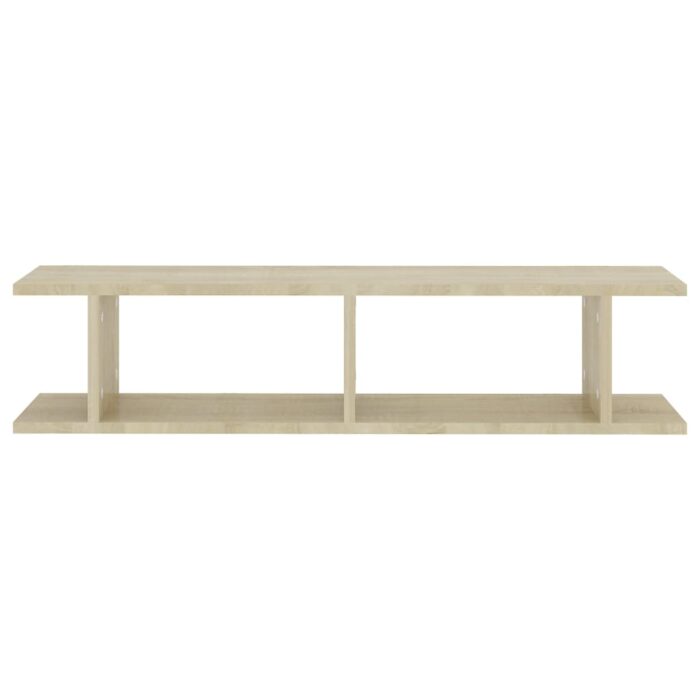 Étagères murales 2pcs Chêne sonoma 90x18x20cm bois d'ingénierie – Image 3
