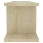 Étagères murales 2pcs Chêne sonoma 90x18x20cm bois d'ingénierie – Image 4