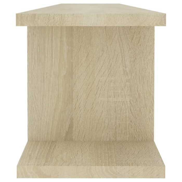 Étagères murales 2pcs Chêne sonoma 90x18x20cm bois d'ingénierie – Image 4