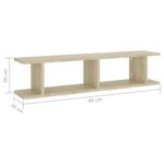 Étagères murales 2pcs Chêne sonoma 90x18x20cm bois d'ingénierie – Image 5