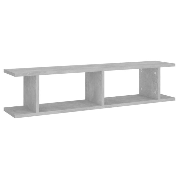 Étagères murales 2 pcs Gris béton 90x18x20 cm bois d'ingénierie – Image 2