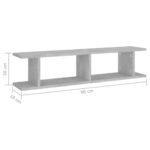 Étagères murales 2 pcs Gris béton 90x18x20 cm bois d'ingénierie – Image 5