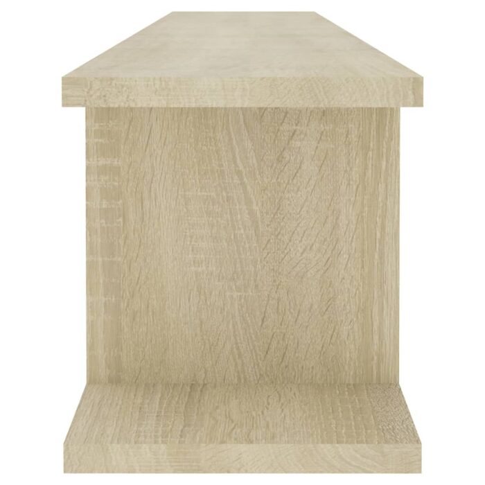 Étagères murales 2 pcs Chêne sonoma 105x18x20cm bois ingénierie – Image 4