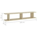 Étagères murales 2 pcs Chêne sonoma 105x18x20cm bois ingénierie – Image 5