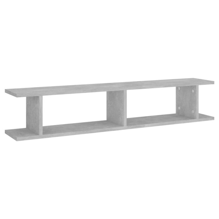 Étagères murales 2 pcs Gris béton 105x18x20cm bois d'ingénierie – Image 2