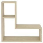 Étagères murales 2pcs chêne sonoma 50x15x50cm bois d'ingénierie – Image 3