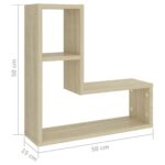 Étagères murales 2pcs chêne sonoma 50x15x50cm bois d'ingénierie – Image 5
