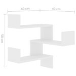 Étagère d'angle murale Blanc 40x40x50 cm bois d’ingénierie – Image 6
