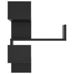 Étagères d'angle murales 2 pcs noir 40x40x50 cm bois ingénierie – Image 4