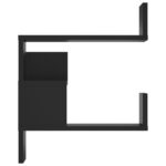 Étagères d'angle murales 2 pcs noir 40x40x50 cm bois ingénierie – Image 5