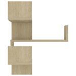 Étagères murales d'angle 2 pcs Chêne sonoma Bois d’ingénierie – Image 4
