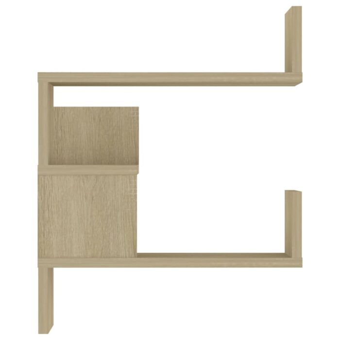 Étagères murales d'angle 2 pcs Chêne sonoma Bois d’ingénierie – Image 5