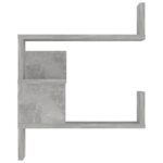 Étagère murale d'angle Gris béton 40x40x50 cm Bois d’ingénierie – Image 4