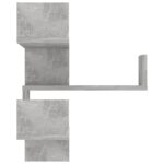 Étagères murales d'angle 2 pcs Gris béton Bois d’ingénierie – Image 4