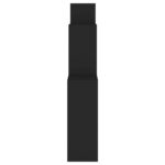 Étagère murale cube Noir 80x15x78,5 cm Bois d’ingénierie – Image 3
