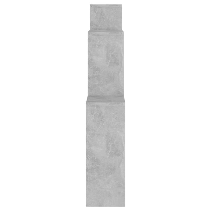 Étagère murale cube Gris béton 80x15x78,5 cm Bois d’ingénierie – Image 3