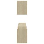 Étagères murales 2 pcs chêne sonoma 100x15x20cm bois ingénierie – Image 4