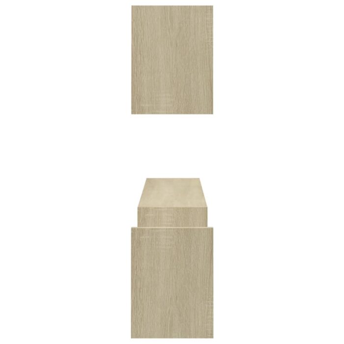 Étagères murales 2 pcs chêne sonoma 100x15x20cm bois ingénierie – Image 4