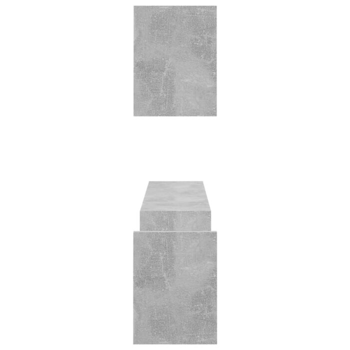 Étagères murales 2 pcs gris béton 100x15x20cm bois d'ingénierie – Image 4