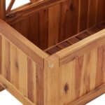 Lit surélevé de jardin avec treillis Bois massif d'acacia – Image 4