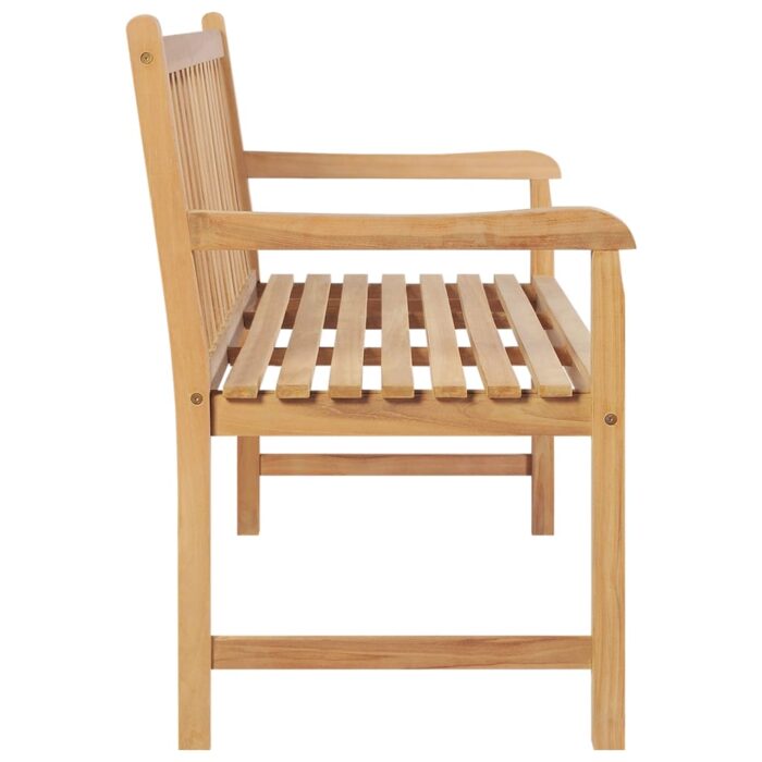 Banc de jardin 114 cm bois de teck solide – Image 2