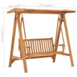 Balancelle 170 cm Bois de teck massif – Image 8