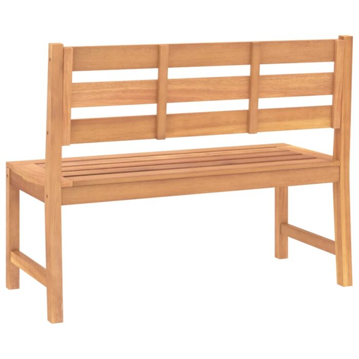 Banc de jardin 114 cm Bois de teck solide – Image 3