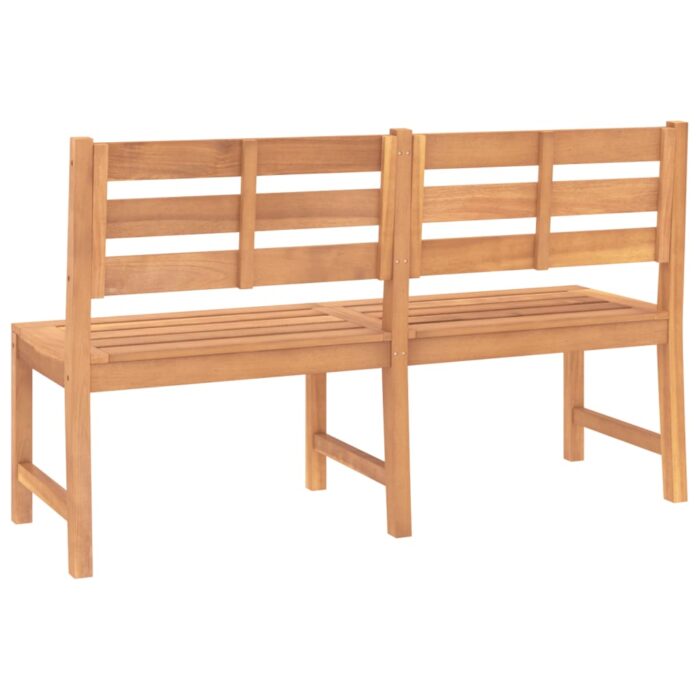 Banc de jardin 150 cm bois de teck massif – Image 3
