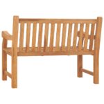 Banc de jardin 114 cm bois de teck solide – Image 2