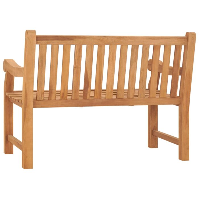 Banc de jardin 114 cm bois de teck solide – Image 2