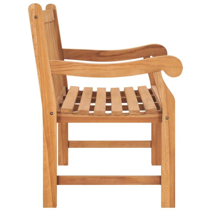 Banc de jardin 114 cm bois de teck solide – Image 3