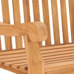 Banc de jardin 114 cm bois de teck solide – Image 5