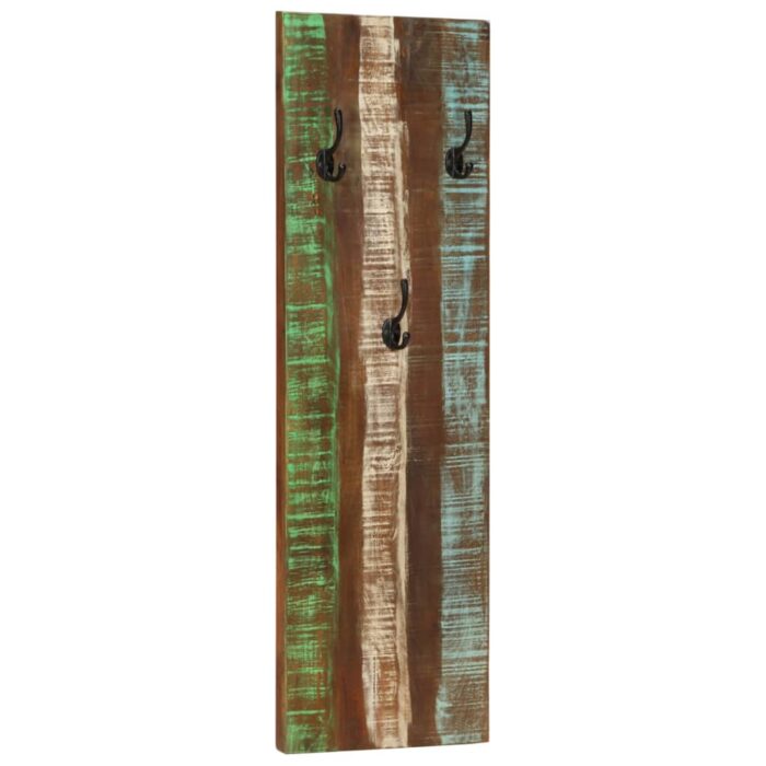 Porte-manteau mural 2pcs 36x3x110cm Bois massif de récupération – Image 8