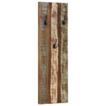 Porte-manteau mural 2pcs 36x3x110cm Bois massif de récupération – Image 9