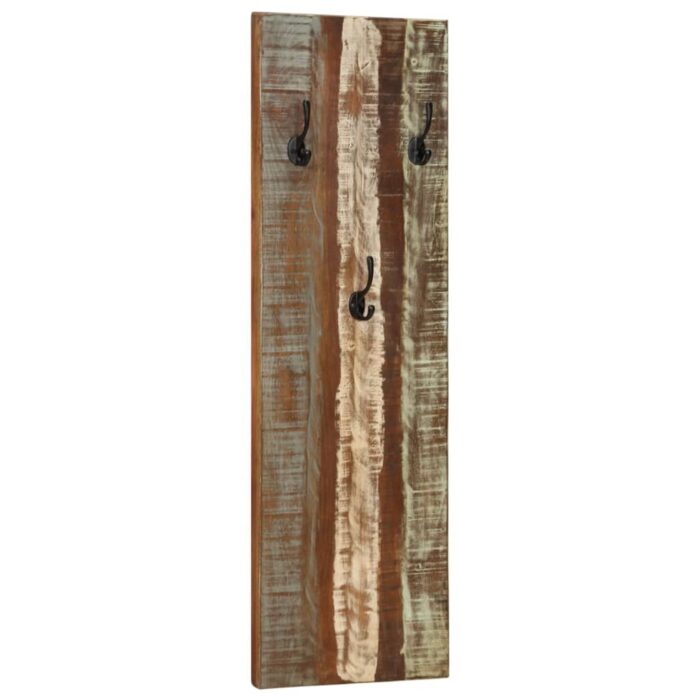 Porte-manteau mural 2pcs 36x3x110cm Bois massif de récupération – Image 9