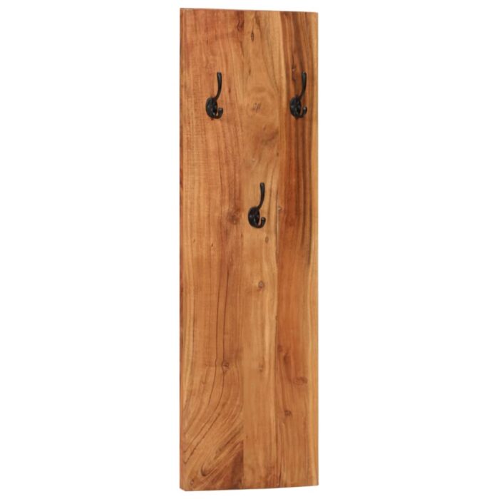 Porte-manteaux muraux 2 pcs 36x3x110 cm Bois d'acacia massif – Image 11
